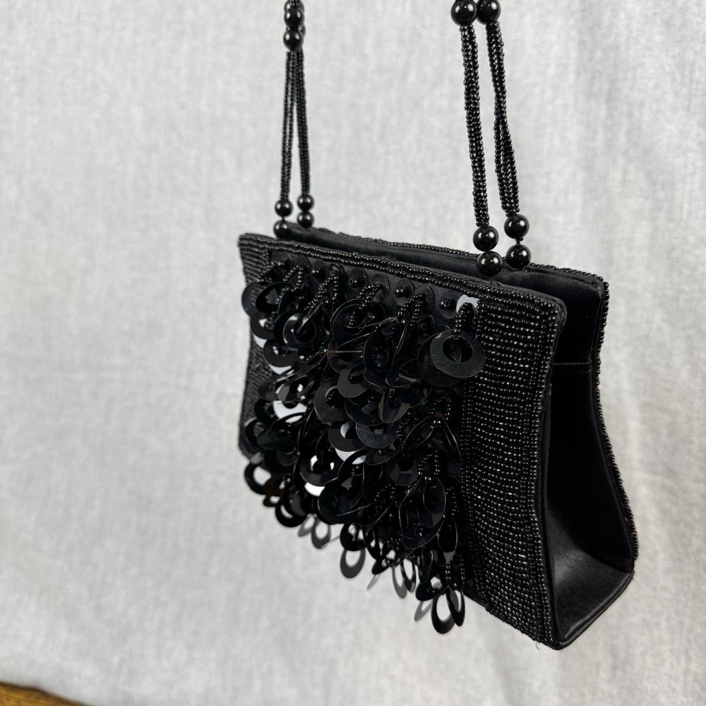 New York & Co Sequin disc beaded evening bag